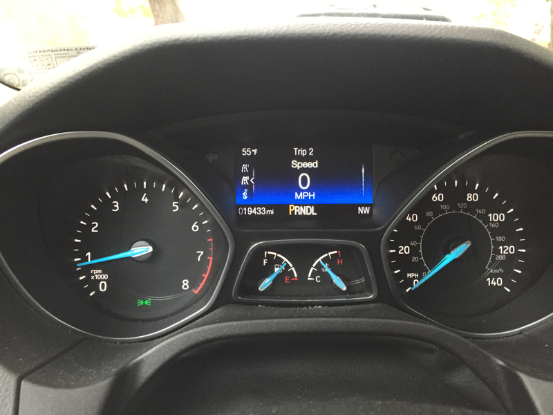 2016 Ford Focus instrumentation - Reasonably simple - not sure why the needles are so fat though!